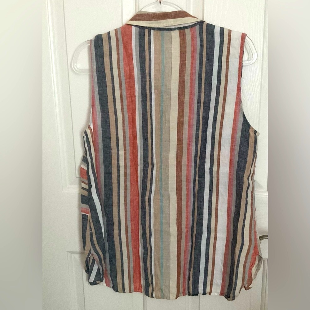 MARC NY Striped Linen Blouse - Picture 2 of 5